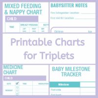 Printable charts for twins and triplets