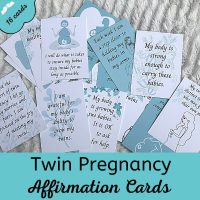 affirmation cards for twin pregnancy