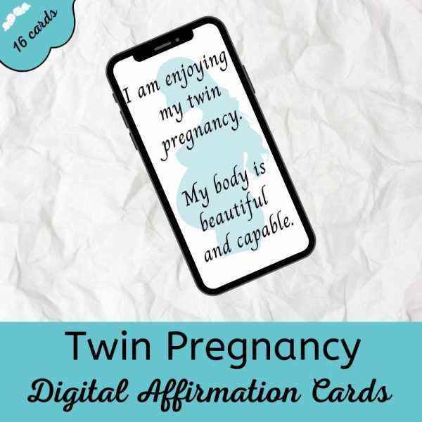 digital affirmation cards twin pregnancy