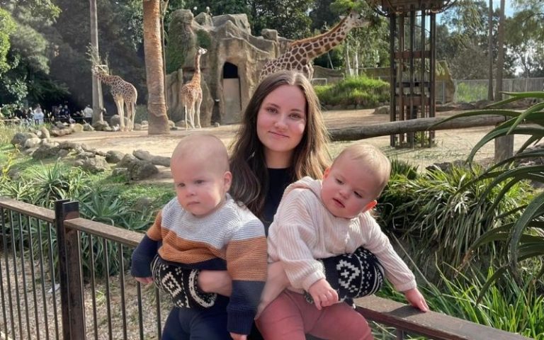young mum to twins