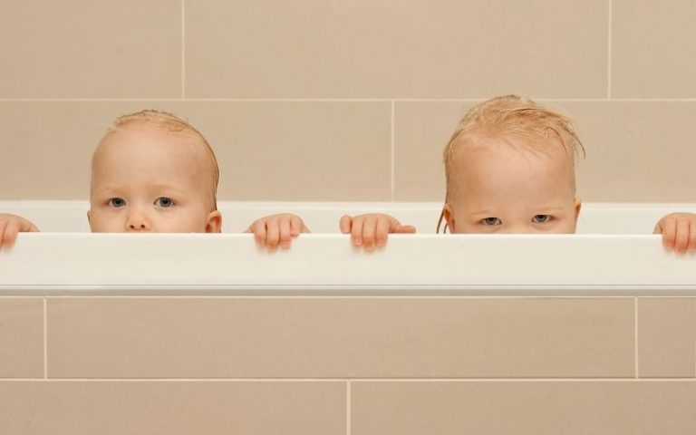 bathing twins