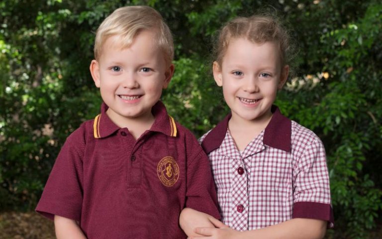 twins in separate classes at school
