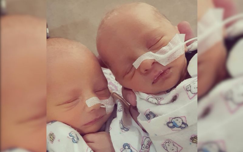 Baby A was footling breech and Baby B was transverse