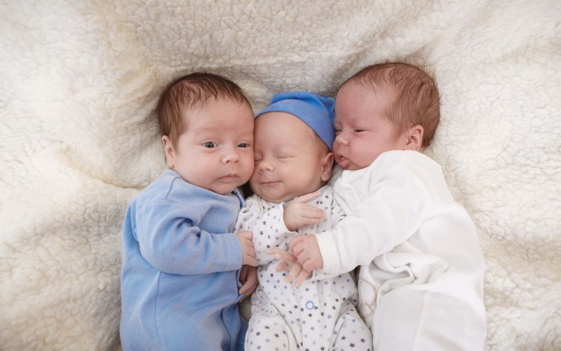 caring for newborn triplets