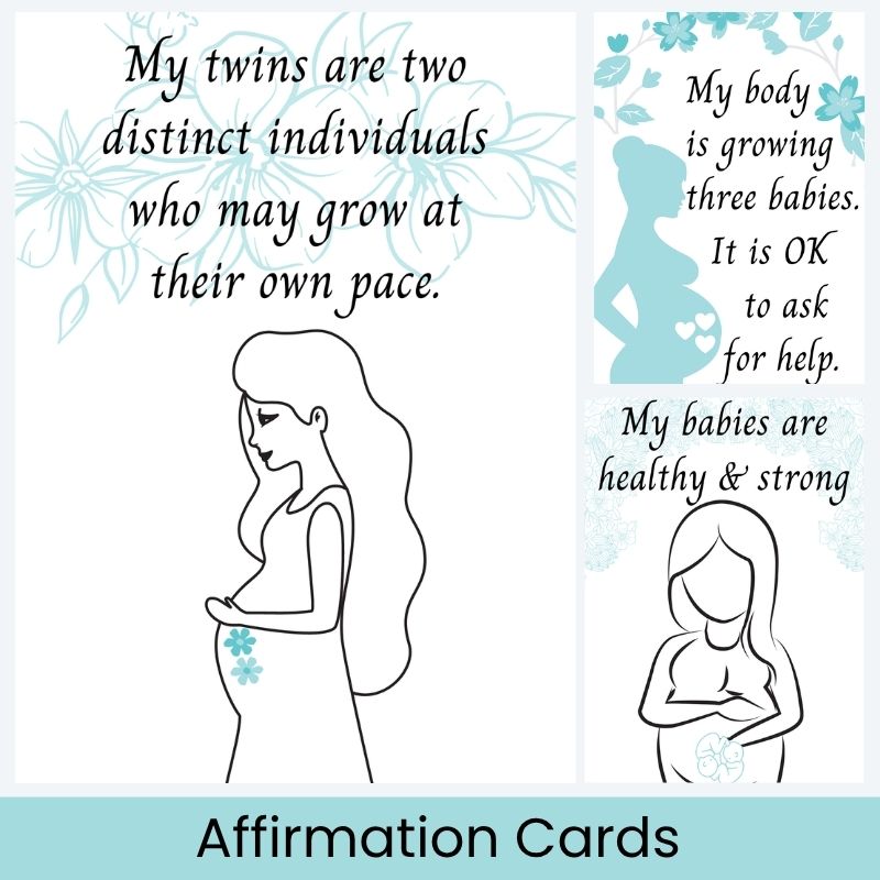 Affirmation deck for twin pregnancy